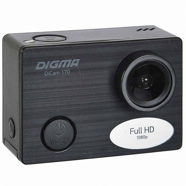 Экшн-камера Digma DiCam 170, черная с логотипом в Волгограде заказать по выгодной цене в кибермаркете AvroraStore