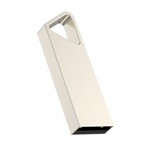 USB flash-карта SPLIT (16Гб), серебристая, 3,6х1,2х0,5 см, металл с логотипом в Волгограде заказать по выгодной цене в кибермаркете AvroraStore