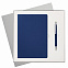 Подарочный набор Spark, синий (ежедневник, ручка) с логотипом в Волгограде заказать по выгодной цене в кибермаркете AvroraStore