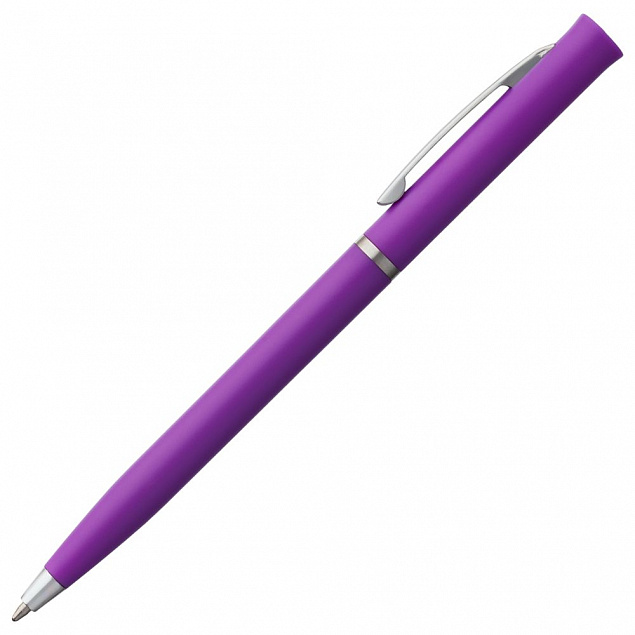 Ручка шариковая Euro Chrome,фиолетовая с логотипом в Волгограде заказать по выгодной цене в кибермаркете AvroraStore