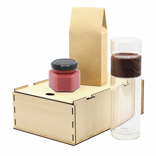 Подарочный набор Ченз, (черный чай, мед с фундуком и какао) с логотипом в Волгограде заказать по выгодной цене в кибермаркете AvroraStore