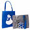 Набор подарочный NEWSPIRIT: сумка, свечи, плед, украшение, синий с логотипом в Волгограде заказать по выгодной цене в кибермаркете AvroraStore