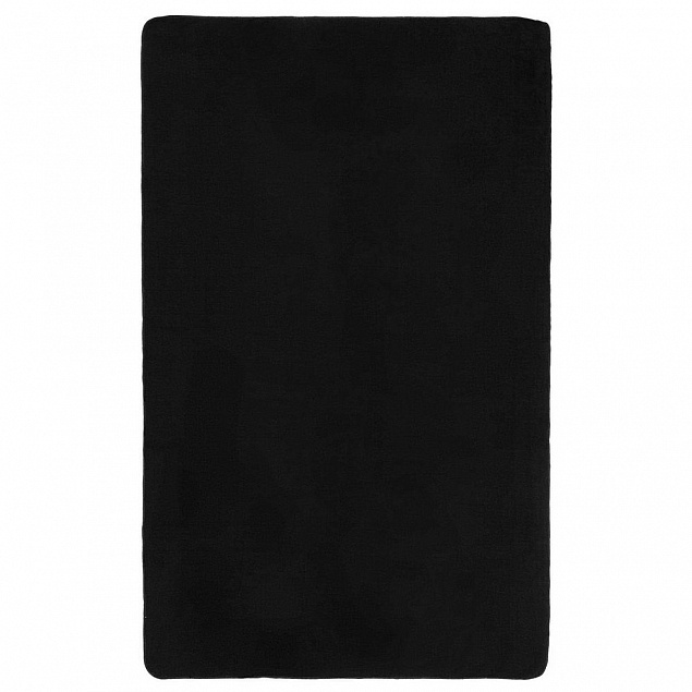 Флисовый плед Warm&Peace, черный с логотипом в Волгограде заказать по выгодной цене в кибермаркете AvroraStore