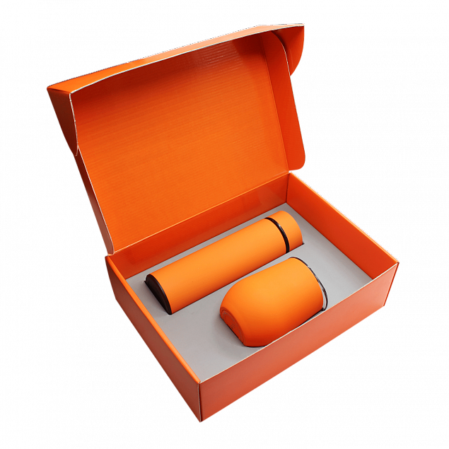 Набор Hot Box C (софт-тач) G, оранжевый с логотипом в Волгограде заказать по выгодной цене в кибермаркете AvroraStore