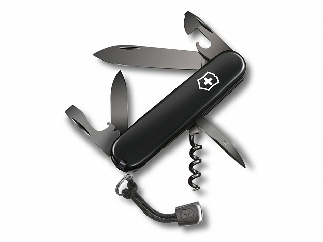 Нож перочинный «Spartan Onyx Black», 91 мм, 12 функций с логотипом в Волгограде заказать по выгодной цене в кибермаркете AvroraStore