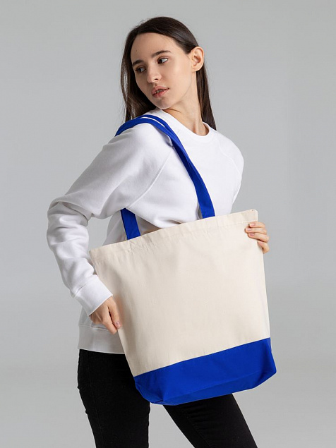 Холщовая сумка Shopaholic, неокрашеная с логотипом в Волгограде заказать по выгодной цене в кибермаркете AvroraStore