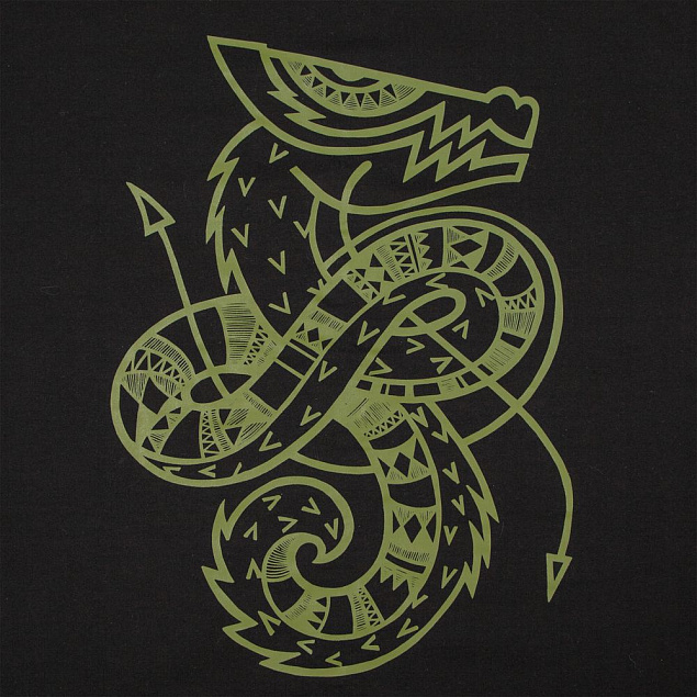 Толстовка «Полинезийский дракон», черная с логотипом в Волгограде заказать по выгодной цене в кибермаркете AvroraStore