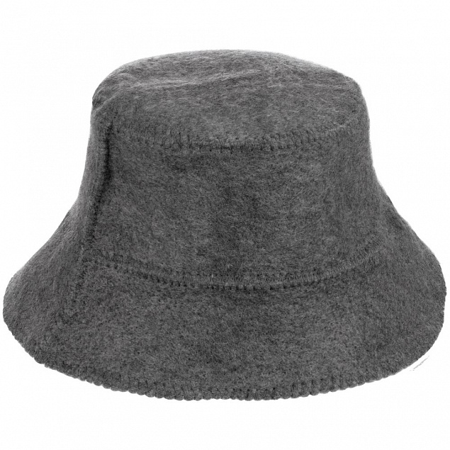 Банная шапка Panam, серая с логотипом в Волгограде заказать по выгодной цене в кибермаркете AvroraStore