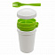 Ланч-бокс Veggie to go Green Line с вилкой (салатовый) с логотипом в Волгограде заказать по выгодной цене в кибермаркете AvroraStore