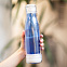 Стеклянная бутылка Smart, синяя с логотипом в Волгограде заказать по выгодной цене в кибермаркете AvroraStore