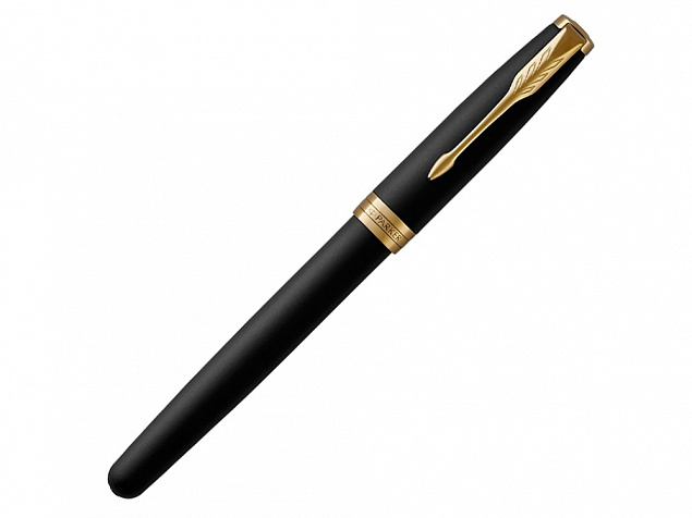 Ручка перьевая Parker «Sonnet Matt Black GT» с логотипом в Волгограде заказать по выгодной цене в кибермаркете AvroraStore
