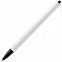 Ручка шариковая Tick, белая с черным с логотипом в Волгограде заказать по выгодной цене в кибермаркете AvroraStore