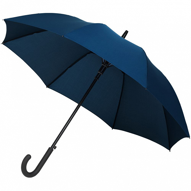 Зонт-трость Magic с проявляющимся рисунком в клетку, черный с логотипом в Волгограде заказать по выгодной цене в кибермаркете AvroraStore