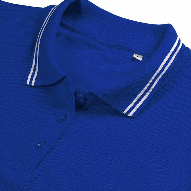Рубашка поло женская Virma Stripes Lady, ярко-синяя с логотипом в Волгограде заказать по выгодной цене в кибермаркете AvroraStore