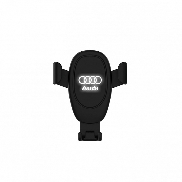 Автомобильное беспроводное (10W) зарядное устройство "Clamp SOFTTOUCH" с подсветкой логотипа, покрытие soft touch с логотипом в Волгограде заказать по выгодной цене в кибермаркете AvroraStore
