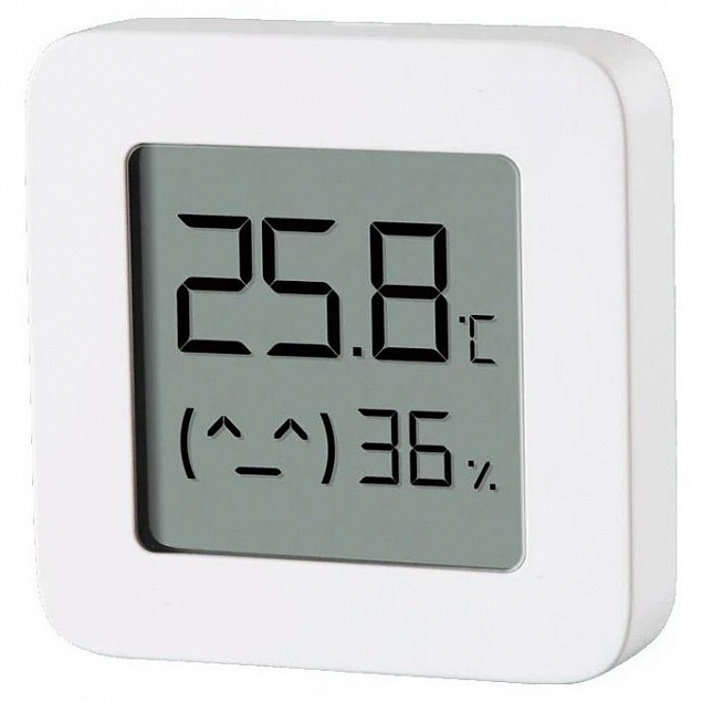 Датчик температуры и влажности Mi Temperature and Humidity Monitor 2, белый с логотипом в Волгограде заказать по выгодной цене в кибермаркете AvroraStore