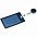 Чехол для пропуска с ретрактором Devon, синий с логотипом в Волгограде заказать по выгодной цене в кибермаркете AvroraStore