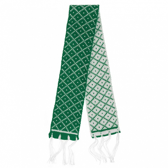 Вязаный шарфик Dress Cup, зеленый с логотипом в Волгограде заказать по выгодной цене в кибермаркете AvroraStore