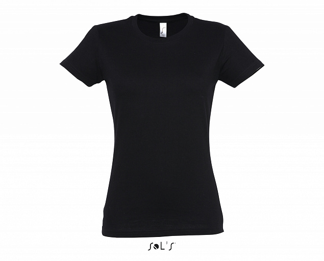 Фуфайка (футболка) IMPERIAL женская,Глубокий черный 3XL с логотипом в Волгограде заказать по выгодной цене в кибермаркете AvroraStore