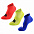 Набор из 3 пар спортивных носков Monterno Sport, розовый, зеленый и оранжевый с логотипом в Волгограде заказать по выгодной цене в кибермаркете AvroraStore