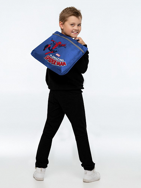 Сумка-папка Amazing Spider-Man, синяя с логотипом в Волгограде заказать по выгодной цене в кибермаркете AvroraStore