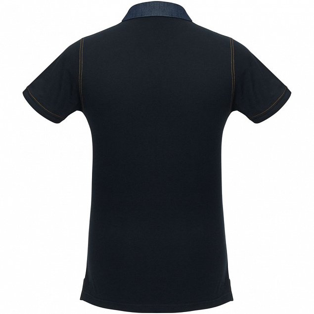 Рубашка поло мужская DNM Forward темно-синяя с логотипом в Волгограде заказать по выгодной цене в кибермаркете AvroraStore