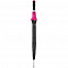 Зонт-трость Highlight, черный с розовым с логотипом в Волгограде заказать по выгодной цене в кибермаркете AvroraStore