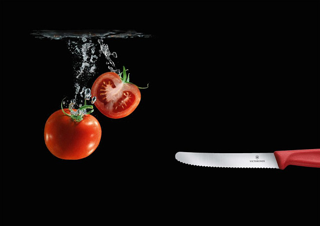 Нож для овощей Victorinox Swiss Classic, черный с логотипом в Волгограде заказать по выгодной цене в кибермаркете AvroraStore