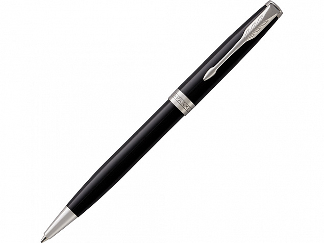 Ручка шариковая Parker Sonnet Core Black Lacquer CT с логотипом в Волгограде заказать по выгодной цене в кибермаркете AvroraStore