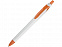 Ручка шариковая Каприз белый/оранжевый с логотипом в Волгограде заказать по выгодной цене в кибермаркете AvroraStore