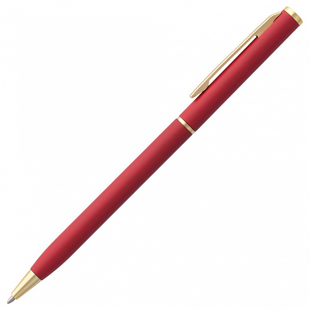 Ручка шариковая Hotel Gold, ver.2, красная с логотипом в Волгограде заказать по выгодной цене в кибермаркете AvroraStore
