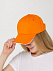 Бейсболка Canopy, оранжевая с белым кантом с логотипом в Волгограде заказать по выгодной цене в кибермаркете AvroraStore
