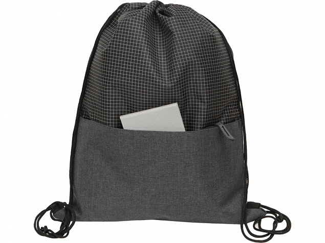 Рюкзак-мешок Reflex со светоотражающим эффектом, серый с логотипом в Волгограде заказать по выгодной цене в кибермаркете AvroraStore
