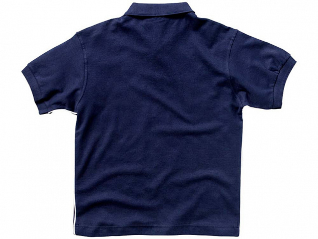 Рубашка поло Backhand мужская, темно-синий/белый с логотипом в Волгограде заказать по выгодной цене в кибермаркете AvroraStore