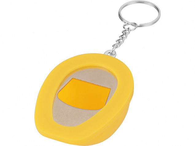 Брелок-открывалка Каска, желтый с логотипом в Волгограде заказать по выгодной цене в кибермаркете AvroraStore