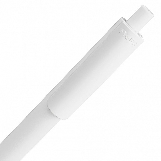 Ручка шариковая Pigra P03 Mat, белая с логотипом в Волгограде заказать по выгодной цене в кибермаркете AvroraStore
