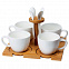 Набор "Ксю":чайная пара (4шт) и чайная ложка (4шт) с подставкой в подарочной упаковке с логотипом в Волгограде заказать по выгодной цене в кибермаркете AvroraStore