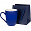 Пакет под кружку Cupfull, темно-синий с логотипом в Волгограде заказать по выгодной цене в кибермаркете AvroraStore