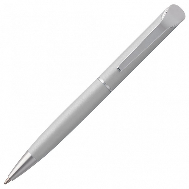 Ручка шариковая Glide, серая с логотипом в Волгограде заказать по выгодной цене в кибермаркете AvroraStore