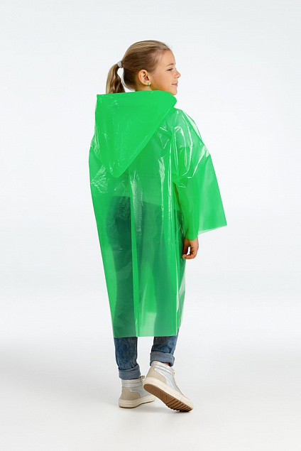 Дождевик-плащ детский BrightWay Kids, зеленый с логотипом в Волгограде заказать по выгодной цене в кибермаркете AvroraStore
