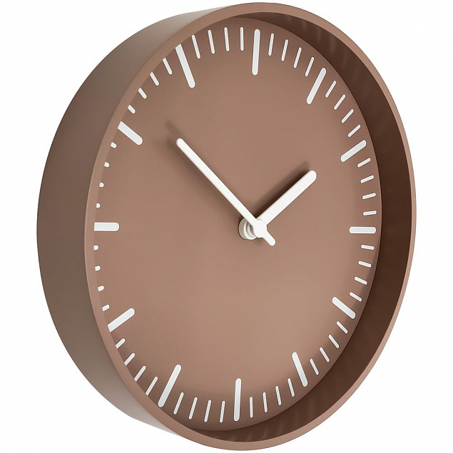 Часы настенные Bijou, серо-бежевые с логотипом в Волгограде заказать по выгодной цене в кибермаркете AvroraStore