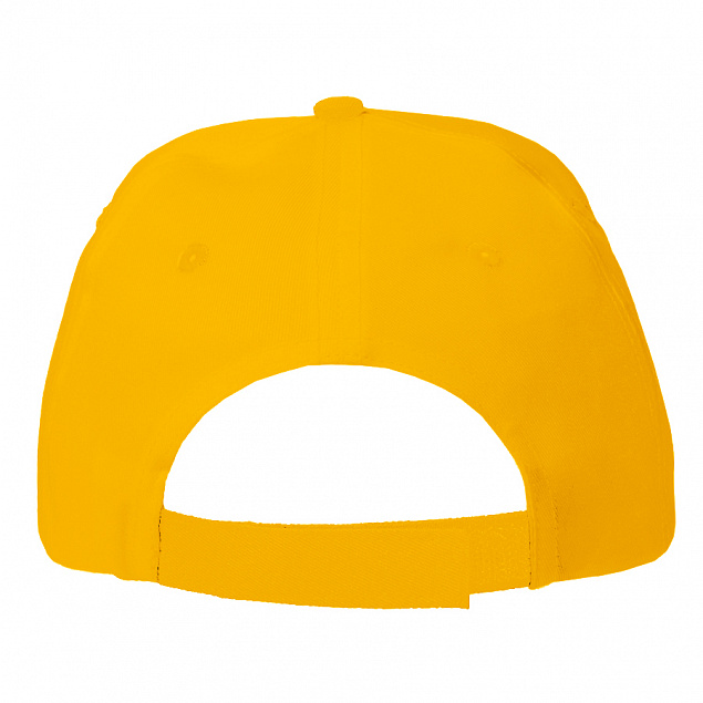 Бейсболка "Fortuna", 5 клиньев, застежка на липучке, желтый, 100% полиэстер, плотность 140 г/м2 с логотипом в Волгограде заказать по выгодной цене в кибермаркете AvroraStore