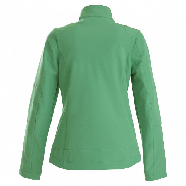 Куртка софтшелл женская TRIAL LADY, зеленая с логотипом в Волгограде заказать по выгодной цене в кибермаркете AvroraStore