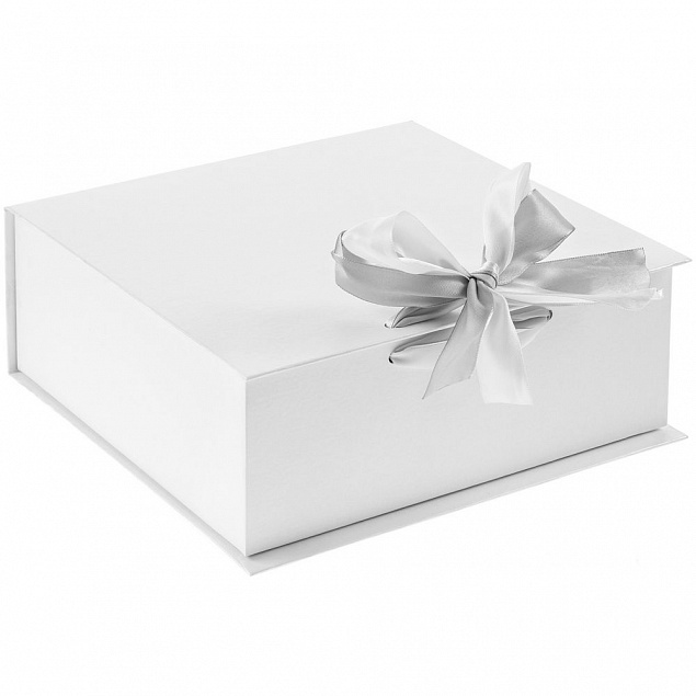 Коробка на лентах Tie Up, малая, белая с логотипом в Волгограде заказать по выгодной цене в кибермаркете AvroraStore