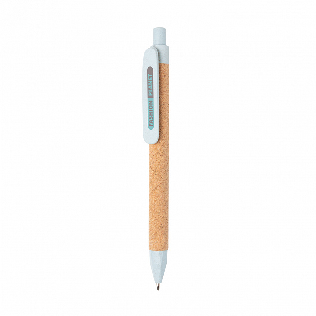 Эко-ручка Write, голубой с логотипом в Волгограде заказать по выгодной цене в кибермаркете AvroraStore
