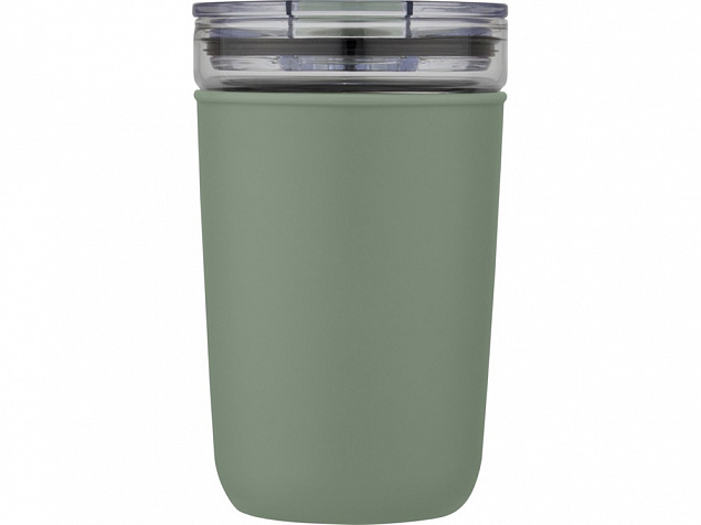 Bello, стеклянная кружка объемом 420 мл с внешней стенкой из переработанного пластика, зеленый яркий с логотипом в Волгограде заказать по выгодной цене в кибермаркете AvroraStore