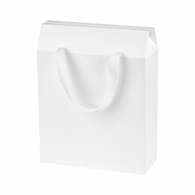 Подарочная коробка-пакет универсальная большая, белая, 295х372х111 мм (с ложементом) с логотипом в Волгограде заказать по выгодной цене в кибермаркете AvroraStore