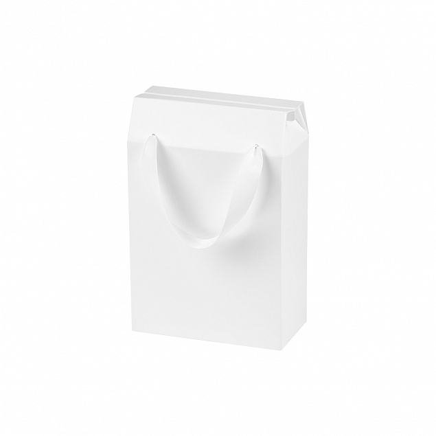 Подарочная коробка-пакет универсальная малая, белая, 186х277х100 мм (с ложементом) с логотипом в Волгограде заказать по выгодной цене в кибермаркете AvroraStore