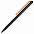 Шариковая ручка GrafeeX в чехле, черная с оранжевым с логотипом в Волгограде заказать по выгодной цене в кибермаркете AvroraStore