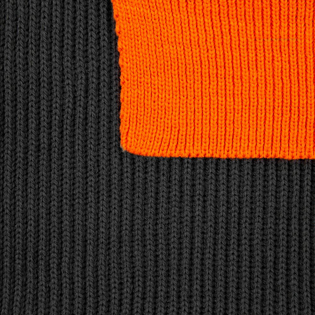 Шарф Snappy, темно-серый с оранжевым с логотипом в Волгограде заказать по выгодной цене в кибермаркете AvroraStore